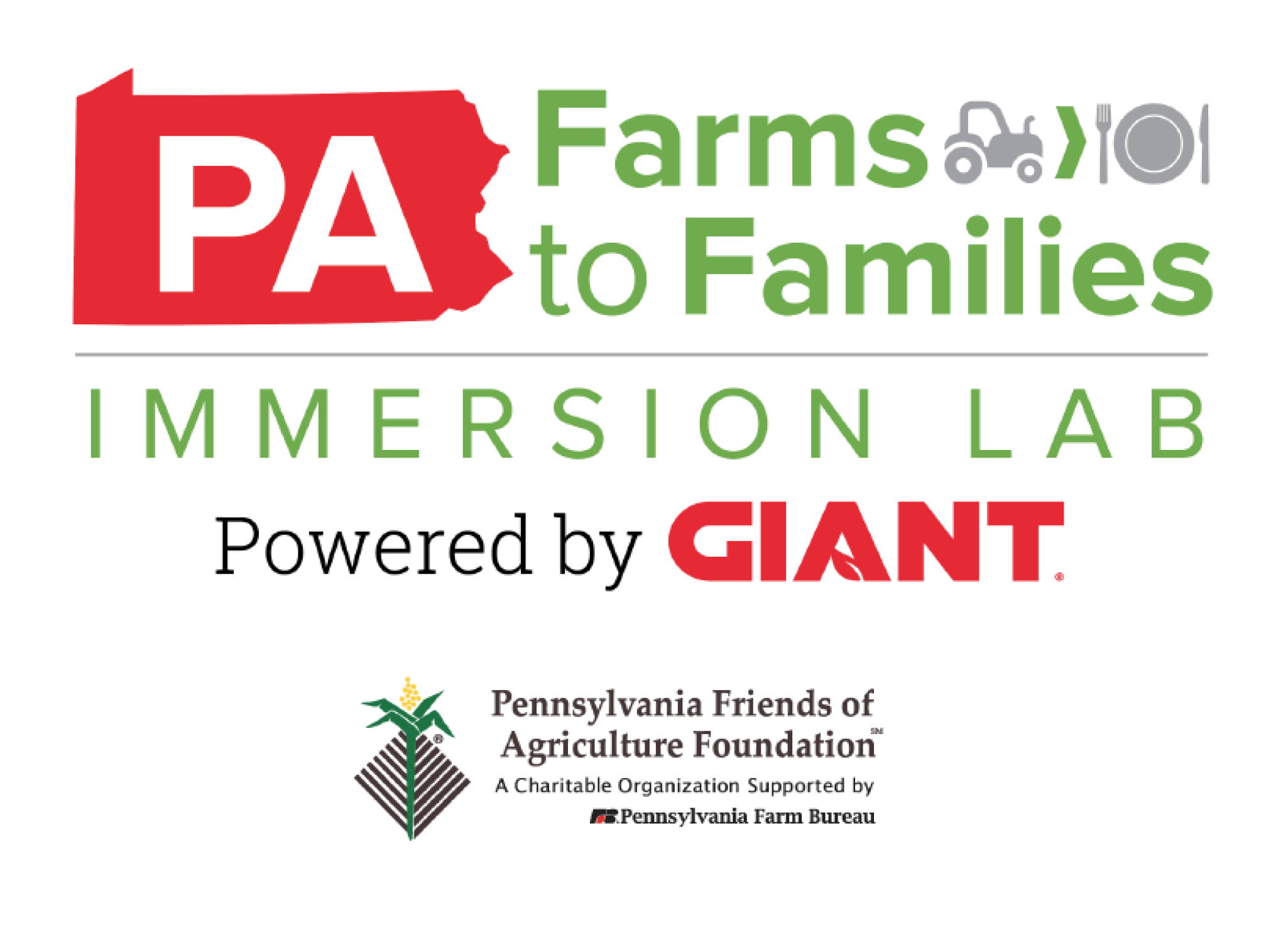 Foundation agriculture immersion lab and GIANT logo