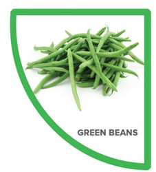 Pile of fresh green beans